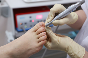 Podiatrist Performing Nail Care